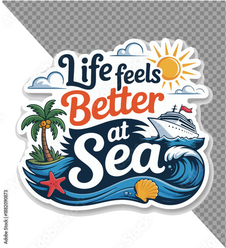 Summer vacation holiday poster design vector illustration