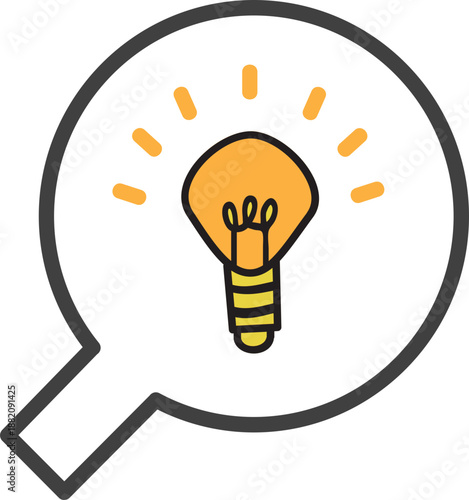 창의적인 아이디어의 만화 속 대화감정