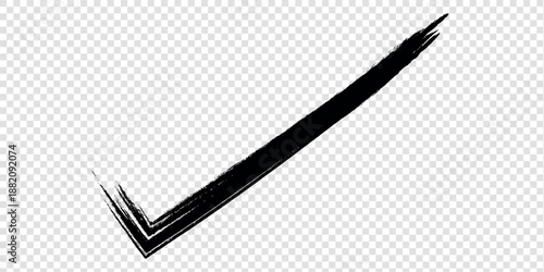 
Hand drawn check mark icon set. tick, cross signs for checkbox, checklist, v and x in sketch doodle brush marker checklist symbol. grunge brush style vector illustration