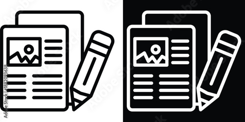 content Two-tone version in black and white background