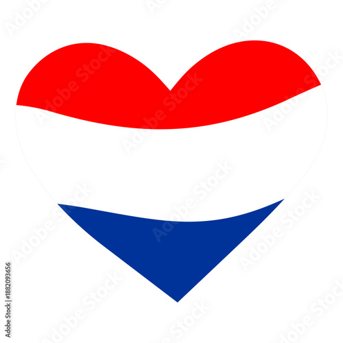 Dutch flag in the shape of a heart
