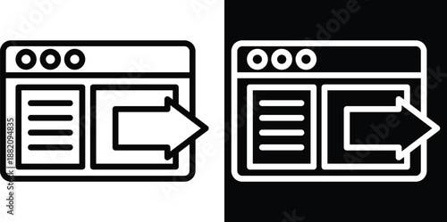 navigation Two-tone version in black and white background