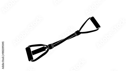 Black suspension trainer for bodyweight and functional fitness exercises, isolated white background.