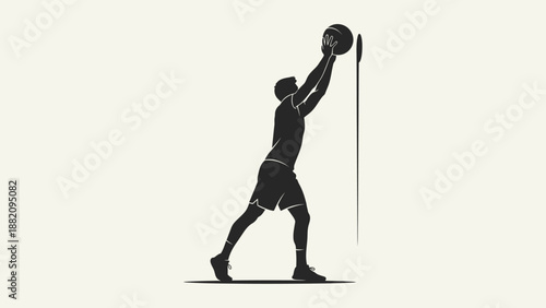 Strong man doing intense battle rope exercise for functional fitness workout in bright studio.