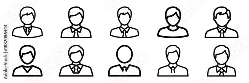 set of vector client care interaction icon. Customer service editable line icons set.