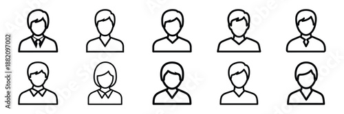 set of vector customer care hotline icon. Customer service editable line icons set.