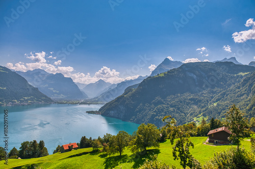 Tableau sur toile Seelisberg is a Swiss municipality in the canton of Uri, located in the northernmost part of the canton on the shores of Lake Lucerne (Lake of the Four Cantons)