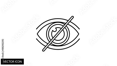 Simple Line Drawing of Human Eye.