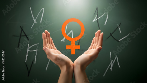 Empowering women on international women's day celebrating equality and female symbolism