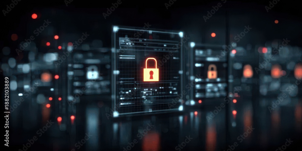 Fototapeta premium A firewall secured system supports binary processing while preserving private network information