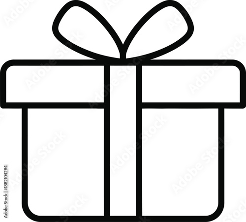 Beautifully wrapped gift box with ribbon