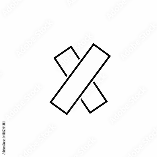 Minimalist X cross line icon. Close and cancel symbol for UI/UX interface. Flat design vector illustration isolated on white background