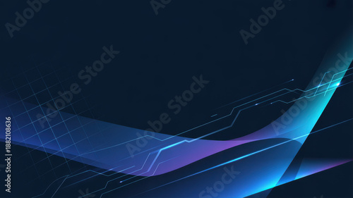 Wallpaper Mural abstract technology background with lines digital connection grid Torontodigital.ca