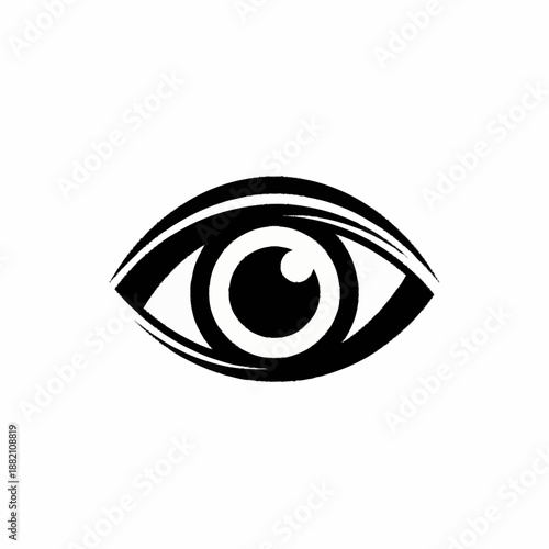 Stylized Human Eye Icon Representing Vision and Perception.