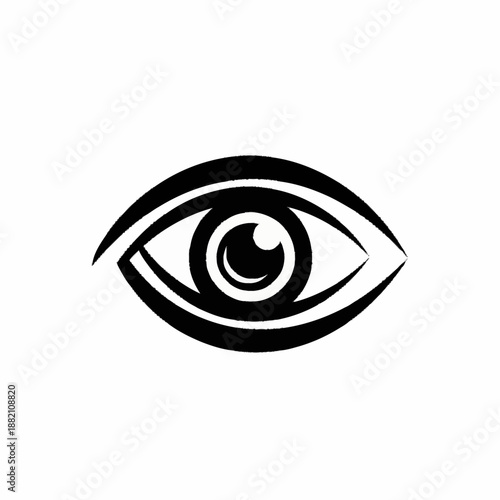 Stylized Human Eye Icon Representing Vision and Perception.