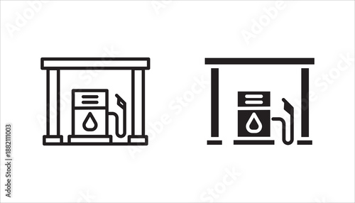 fuel pump icon.gasoline pump icon set,  design.on white background
