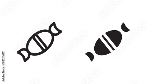 candy icon set, vector illustration on white background