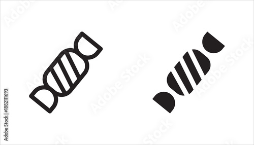 candy icon set, vector illustration on white background