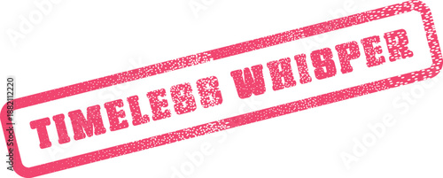 Timeless Whisper pink rubber stamp impression conveying subtle secrets and intimate communication