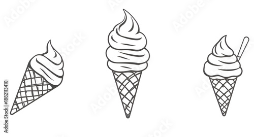 icecream, ice cream, cone, dessert, sweet, cartoon, illustration, cute, fun, smiling, tasty, delicious, frozen, cold, summer, food, snack, treat, vanilla, chocolate, strawberry, scoop, wafflecone, cre