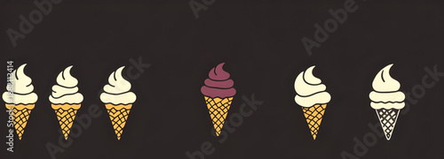 icecream, ice cream, cone, dessert, sweet, cartoon, illustration, cute, fun, smiling, tasty, delicious, frozen, cold, summer, food, snack, treat, vanilla, chocolate, strawberry, scoop, wafflecone, cre
