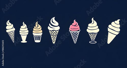 icecream, ice cream, cone, dessert, sweet, cartoon, illustration, cute, fun, smiling, tasty, delicious, frozen, cold, summer, food, snack, treat, vanilla, chocolate, strawberry, scoop, wafflecone, cre