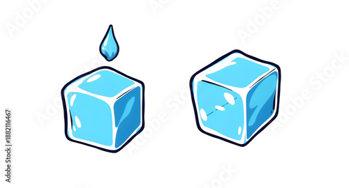 ice, icecube, cube, cold, frozen, freeze, frost, icy, chill, cooling, cool, winter, snow, crystal, clear, transparent, water, drink, beverage, refreshment, fresh, coolness, temperature, coldicon, free