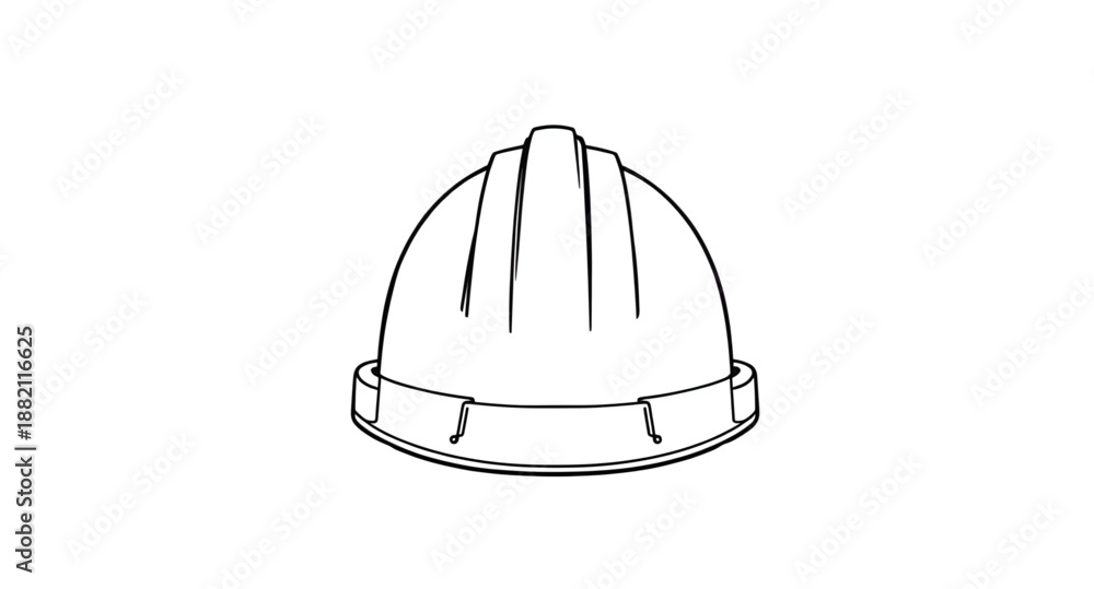 Fototapeta premium helmetoutline, safetyhelmet, hardhat, constructionhelmet, protection, protectivegear, equipment, industrial, industry, worker, engineering, building, contractor, site, factory, maintenance, repair, sa