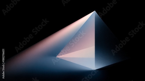 Wallpaper Mural Mysterious glass prism cube illuminated with glowing colored light on reflective dark surface Torontodigital.ca