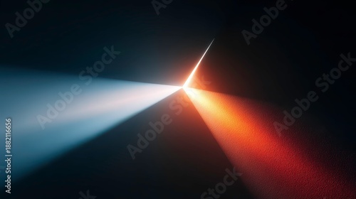 Wallpaper Mural Dark empty room pierced by thin beams of white light shining through narrow rectangular window opening Torontodigital.ca