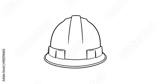 safety, helmet, hardhat, outline, lineart, construction, protection, protective, gear, equipment, industrial, industry, worker, engineering, builder, contractor, site, worksite, factory, maintenance, 