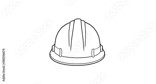 safety, helmet, hardhat, outline, lineart, construction, protection, protective, gear, equipment, industrial, industry, worker, engineering, builder, contractor, site, worksite, factory, maintenance, 