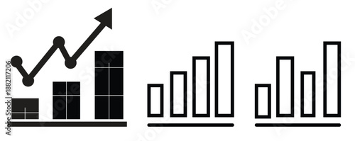 Business Growth and Analytics Chart Icon Set