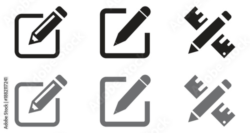 Edit Pencil and Tool Icon Set