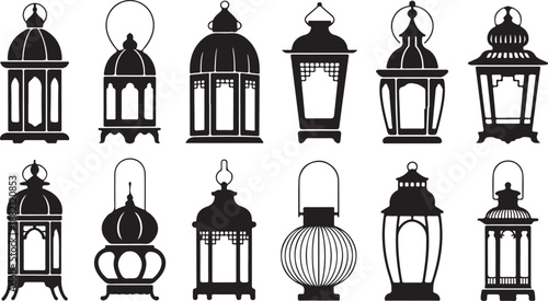 Traditional Arabic Lantern Silhouette Collection