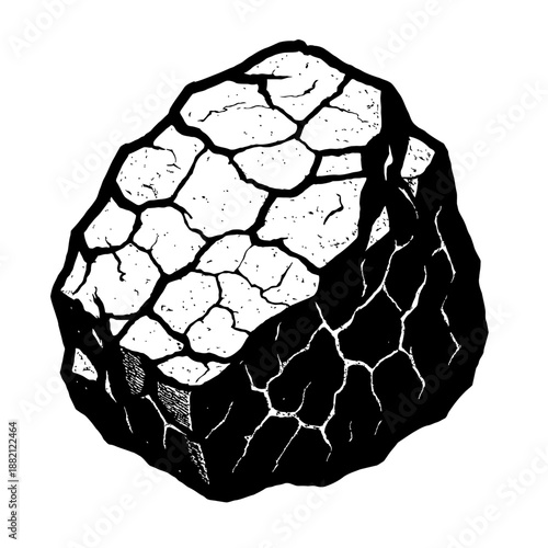 Pile of Coal Lumps - Simple Vector Icon for Energy and Mining Industry