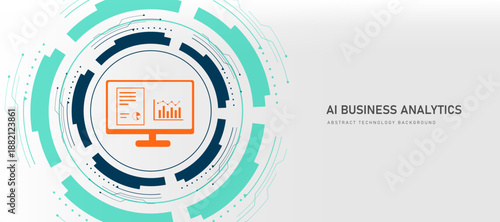 AI-Powered Business Analytics Data Concept