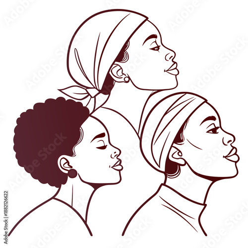 Women in thoughtful contemplation