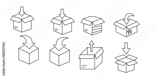 Detailed illustrations of various box opening techniques