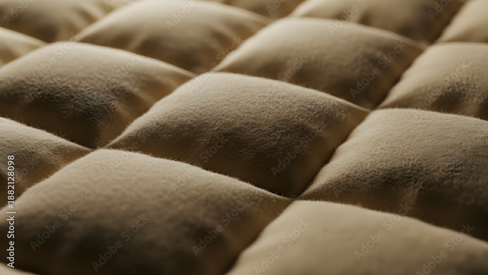Obraz premium Macro Close-up Texture of Plush Square Cushions, Soft Fabric Background