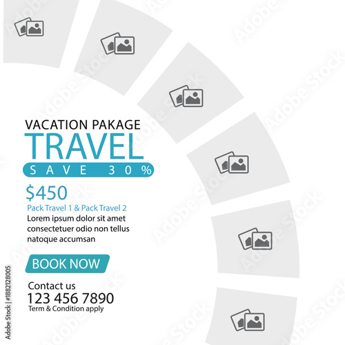 PrintBook your hotel travel social media post banner design