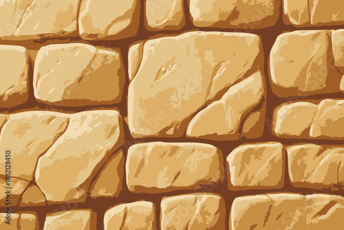 Stone wall texture vector illustration.