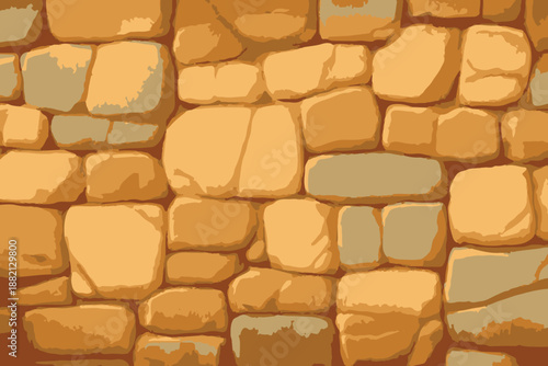 Stone wall texture vector illustration.