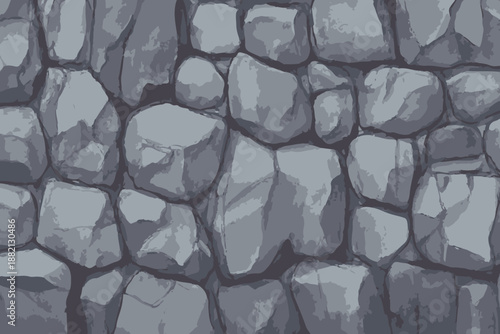 Stone wall texture vector illustration.