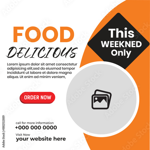 PrintAmerican food poster template