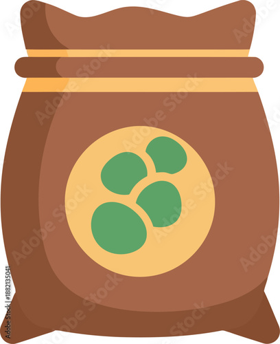 World Pulses Day Illustration of Brown Sack Filled with Pulses for Healthy Food and Agriculture Concepts