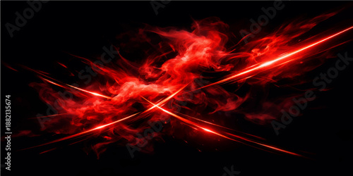 An abstract red fire background features glowing orange flames and smoke textures in a powerful burning motion of heat and energy