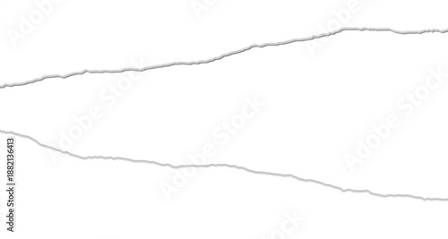 Torn paper diagonal edges vector realistic ripped overlay