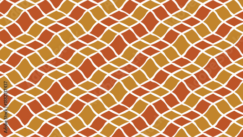 Abstract geometric seamless pattern design wavy diamond shape on white background in 3d style.