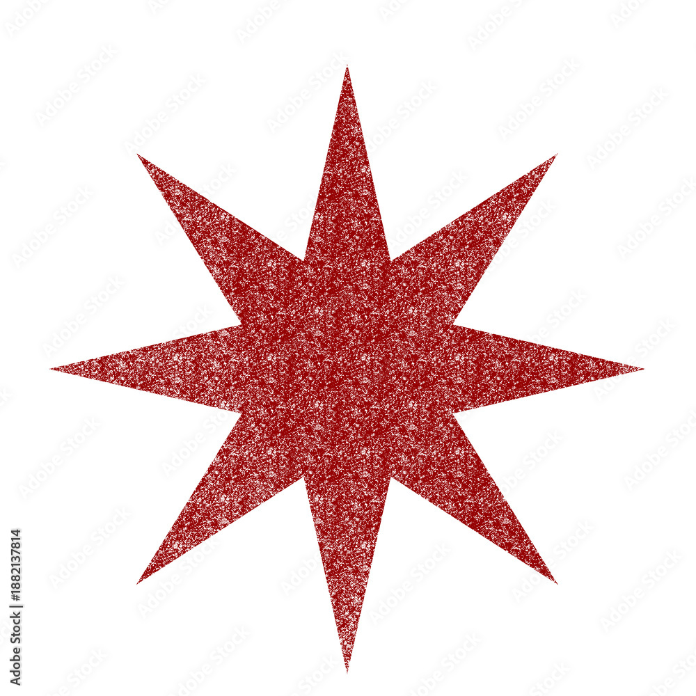 Obraz premium red star on white background